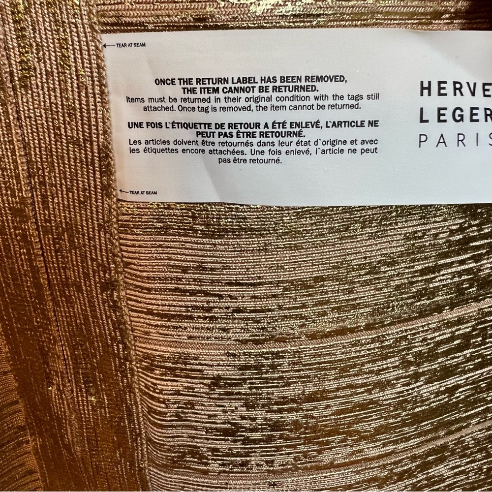 Herve Leger Gold Dress - Picture 9 of 13